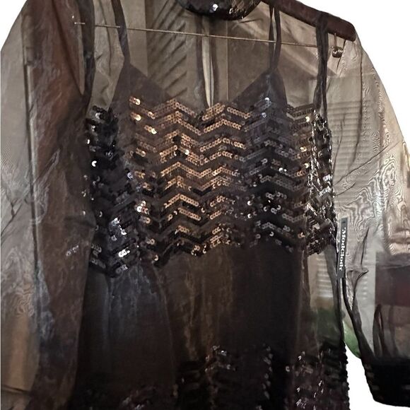 BNWT ModCloth Fanciful Fette Shift Sequin Overlay Dress- size small - Picture 6 of 12